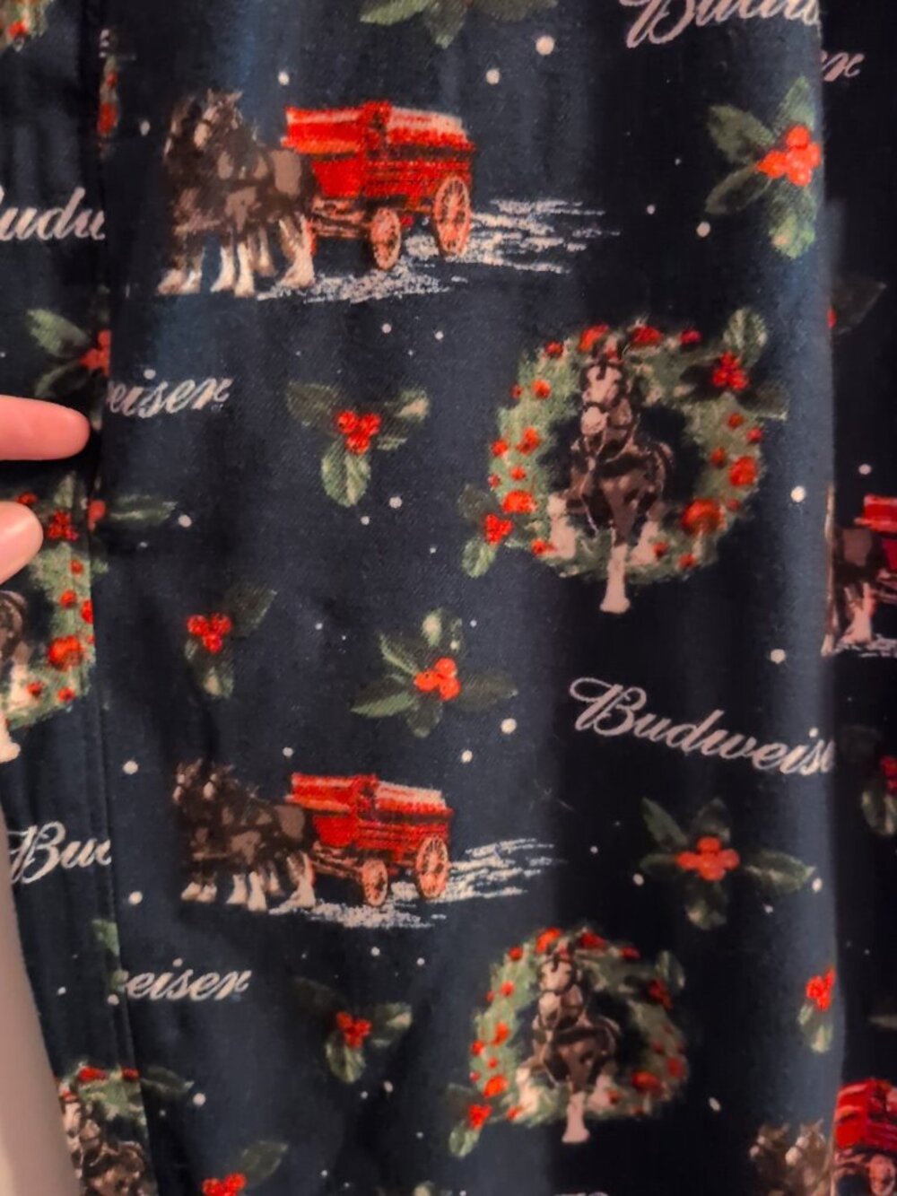 Men's Abercrombie and Fitch Budweiser Collab Sleep Pants Pajama - Picture 3 of 7
